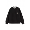 CARHARTT WIP DETROIT SWEAT BLACK STONE WASHED