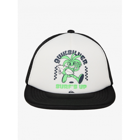 QUIKSILVER ENFANT SLAB BRUISER CASQUETTE BLANCHE WHITE
