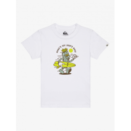 QUIKSILVER ENFANT T-SHIRT EV GONE SURFING WHITE