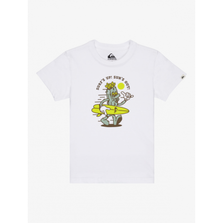 QUIKSILVER ENFANT T-SHIRT EV GONE SURFING WHITE
