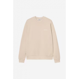 CARHARTT WIP SCRIPT EMBROIDERY SWEAT FLEUR DE SEL / WHITE