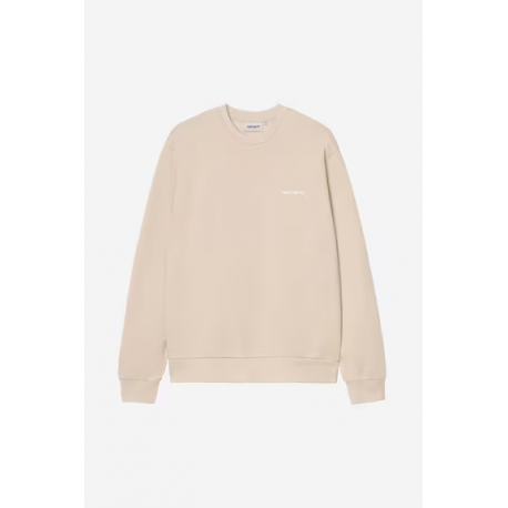 CARHARTT WIP SCRIPT EMBROIDERY SWEAT FLEUR DE SEL / WHITE