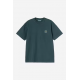 CARHARTT WIP S/S VISTA T-SHIRT DEEP LAGOON GARMENT DYED