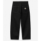 CARHARTT WIP BRANDON PANT 100% COTTON BLACK RINSED