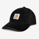 CARHARTT WIP SELBY CANVAS CAP BLACK STONE WASHED