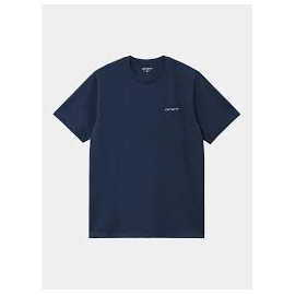 CARHARTT WIP S/S SCRIPT EMBROIDERY T-SHIRT 100% COTTON JUPITER / WHITE
