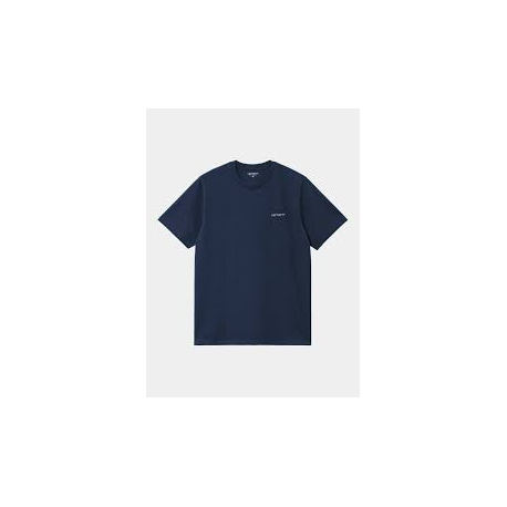 CARHARTT WIP S/S SCRIPT EMBROIDERY T-SHIRT 100% COTTON JUPITER / WHITE