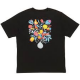 FEELING FLORES SHORT SLEEVES TEE BLACK