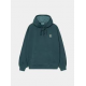 CARHARTT WIP HOODED VISTA SWEAT DEEP LAGOON GARMENT DYED