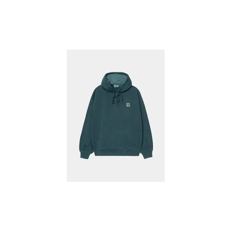 CARHARTT WIP HOODED VISTA SWEAT DEEP LAGOON GARMENT DYED