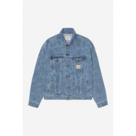 CARHARTT WIP DUCK HELSTON JACKET CAMO DUCK BLUE BLEACHED