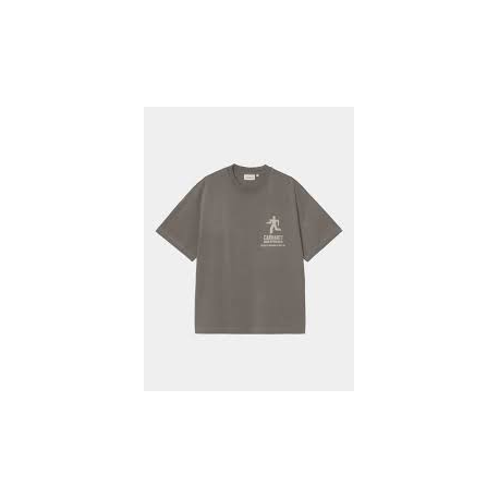 CARHARTT WIP S/S DISTANCE T-SHIRT GRAPHITE STONE DYED