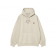 CARHARTT WIP HOODED VISTA SWEAT FLEUR DE SEL GARMENT DYED