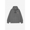 CARHARTT WIP HOODED VISTA SWEAT BLACK GARMENT DYED