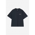 CARHARTT WIP S/S SIGNATURE SCRIPT T-SHIRT DEEP NIGHT / GLASSY PINK