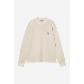CARHARTT WIP L/S VISTA WAFFLE T-SHIRT FLEUR DE SEL GARMENT DYED