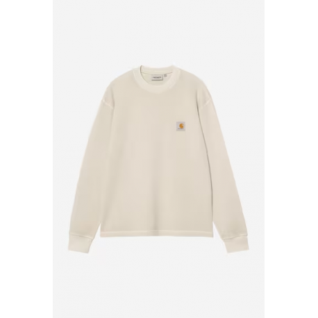 CARHARTT WIP L/S VISTA WAFFLE T-SHIRT FLEUR DE SEL GARMENT DYED