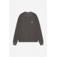 CARHARTT WIP L/S VISTA WAFFLE T-SHIRT BLACK GARMENT DYED