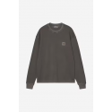 CARHARTT WIP L/S VISTA WAFFLE T-SHIRT BLACK GARMENT DYED