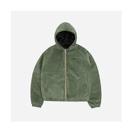 JACKER HOOD CORDUROY JACKET GREEN