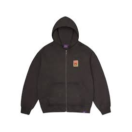 JACKER FEARLESS WASHED HOODIE ZIP BLACK