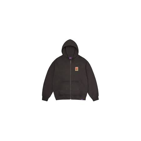 JACKER FEARLESS WASHED HOODIE ZIP BLACK
