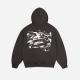 JACKER FEARLESS WASHED HOODIE ZIP BLACK