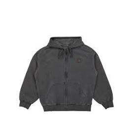 CARHARTT WIP HOODED VISTA QUILTED SWEAT JAC KET CAMO DECK GREEN GARMENT DYED