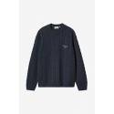 CARHARTT WIP SIGNATURE SWEATER DEEP NIGHT / GLASSY PINK