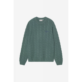 CARHARTT WIP SIGNATURE SWEATER DEEP SILVER PINE / JUPITER