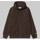 CARHARTT WIP HOODED CHASE SWEAT TABACCO  / GOLD