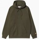 CARHARTT WIP HOODED CHASE SWEAT OLIVE / GOLD