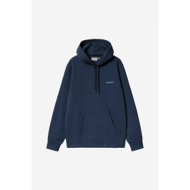 CARHARTT WIP HOODED SCRIPT EMBROIDERY SWEAT JUPITER / WHITE