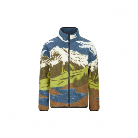 PICTURE HAFDALS ZIP FLEECE CLOUDY LANDSC SHERPA M