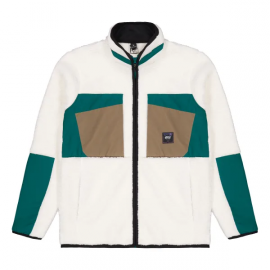 PICTURE PMBTON ZIP FLEECE TOFU DEEP WATER