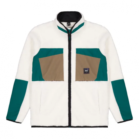 PICTURE PMBTON ZIP FLEECE TOFU DEEP WATER