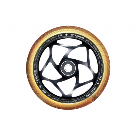 BLUNT WHEEL TRI BEARING 120MM X 30MM NOIR / OR