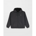 VOLCOM SINGLE STONE LINED ZIP HEATHER BLACK