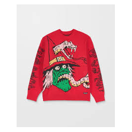 VOLCOM FA JJ VILLARD SWEATER LIFEGUARD RED