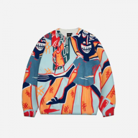 JACKER CORINTHIAN KNIT CREWNECK AOP