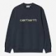 CARHARTT WIP SWEAT DEEP NIGHT GENTLE GREEN 