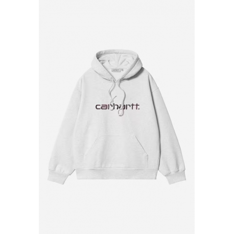 CARHARTT WIP HOODED SWEAT ASH HEATHER COZY PURPLE