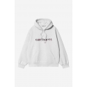 CARHARTT WIP HOODED SWEAT ASH HEATHER COZY PURPLE