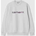 CARHARTT WIP SWEAT DEEP ASH HEATHER COZY PURPLE