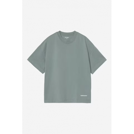 CARHARTT WIP S/S LINK SCRIPT T-SHIRT VELVET GREEN WHITE