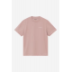 CARHARTT WIP W S/S SCRIPT EMBROIDERY GENTLE PINK CINNERUS