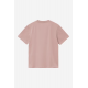 CARHARTT WIP W S/S SCRIPT EMBROIDERY GENTLE PINK CINNERUS