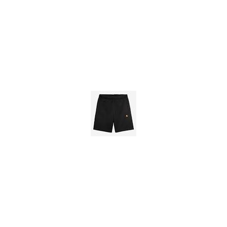 CARHARTT CHASE SWEAT SHORT 58/42% COTTON/POLYESTER BLACK / GOLD