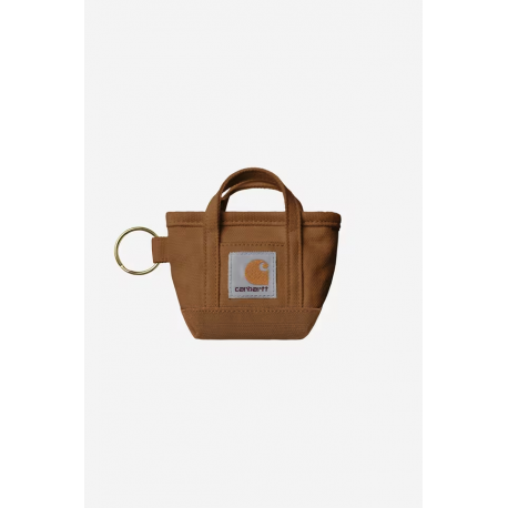CARHARTT WIP MINI TOTE BAG KEYCHAIN HAMILTON BROWN