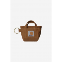 CARHARTT WIP MINI TOTE BAG KEYCHAIN HAMILTON BROWN